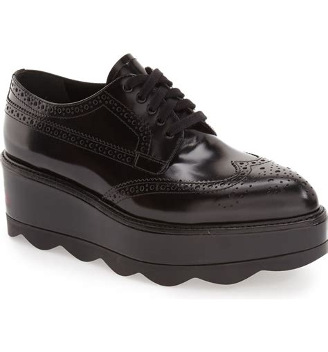 prada platform oxfords womens